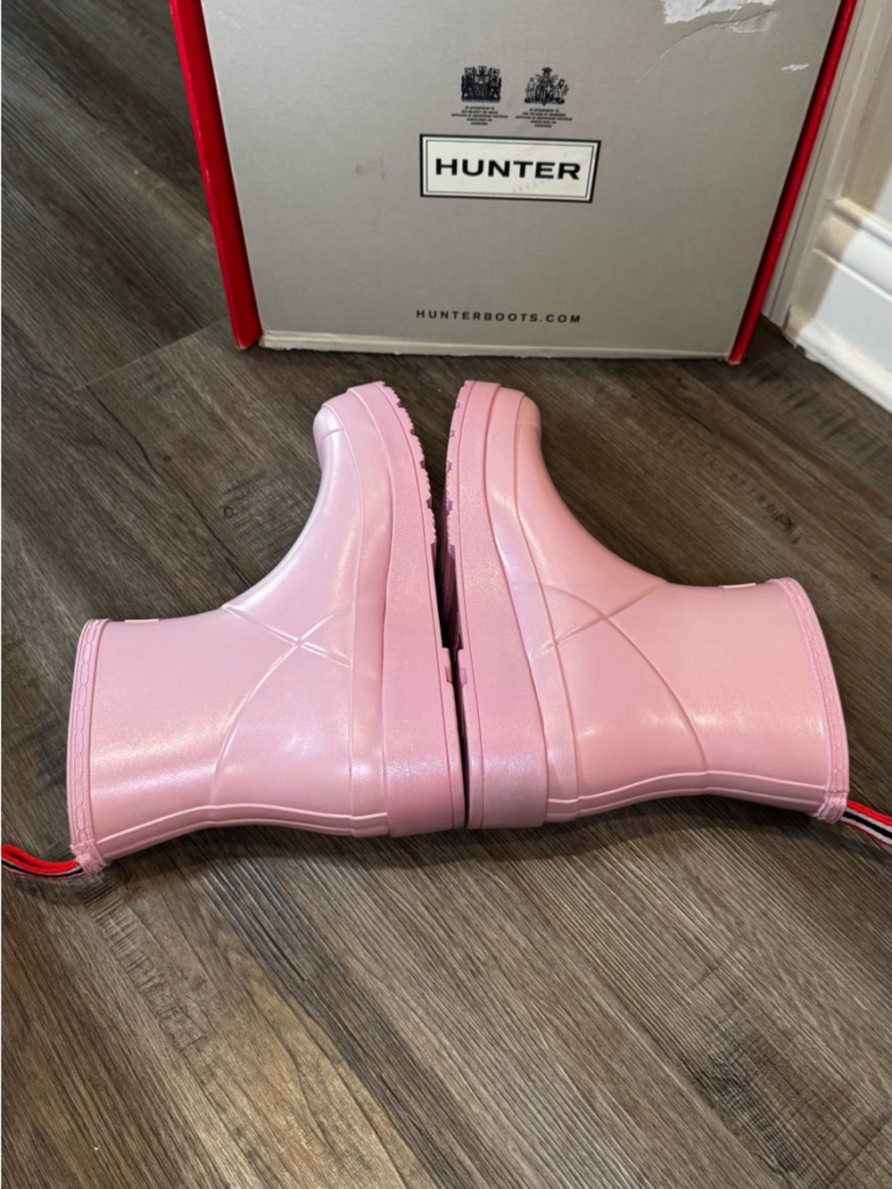 Hunter Original Play Short Nebula Rain Boots in Foxglove Pink - Picture 11 of 16